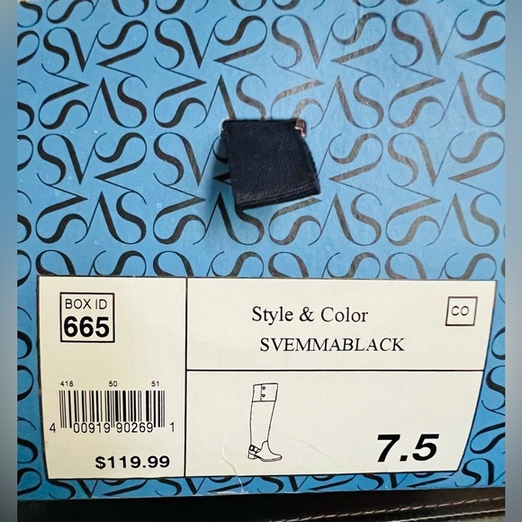 Vera Wang Over the Knee Leather Boots in Black - Style SVEMMABLACK - Size 7.5 - Picture 11 of 16